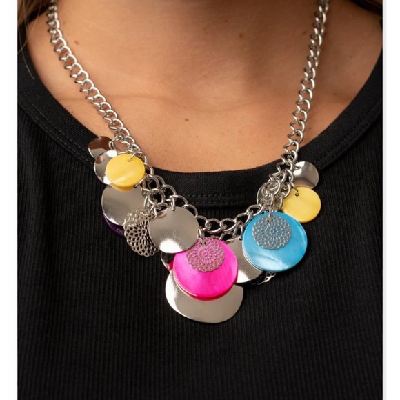 paparazzi Jewelry - Paparazzi Necklace Set with Earrings Oceanic Opera Multi Color‎